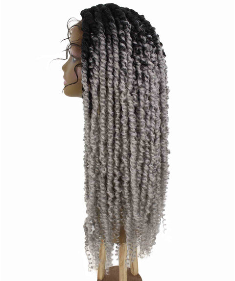 Esosa light grey ombre Twisted Braid Synthetic Wig