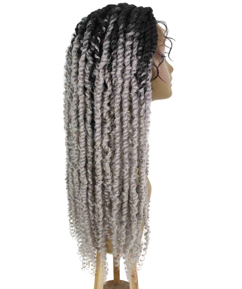 Esosa light grey ombre Twisted Braid Synthetic Wig
