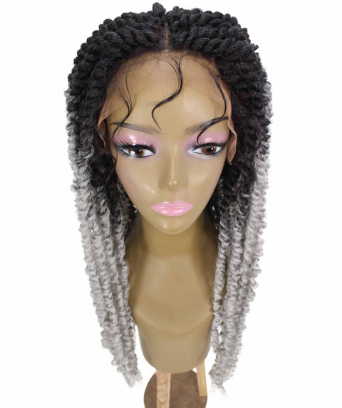 Esosa light grey ombre Twisted Braid Synthetic Wig