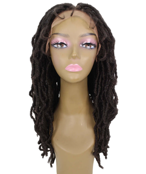 Dara Medium Brown Box Braids Lace Wig