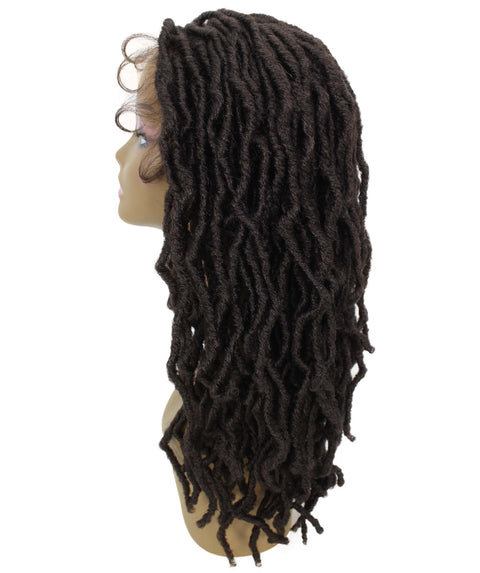 Dara Medium Brown Box Braids Lace Wig