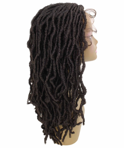 Dara Medium Brown Box Braids Lace Wig