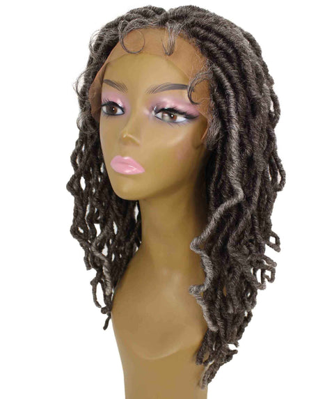 Dara Deep Grey Box Braids Lace Wig