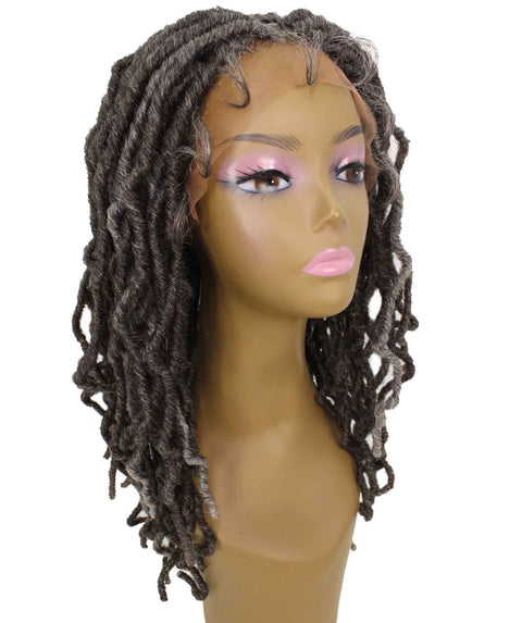 Dara Deep Grey Box Braids Lace Wig