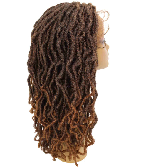 Dara Black with Medium Brown Box Braids Lace Wig