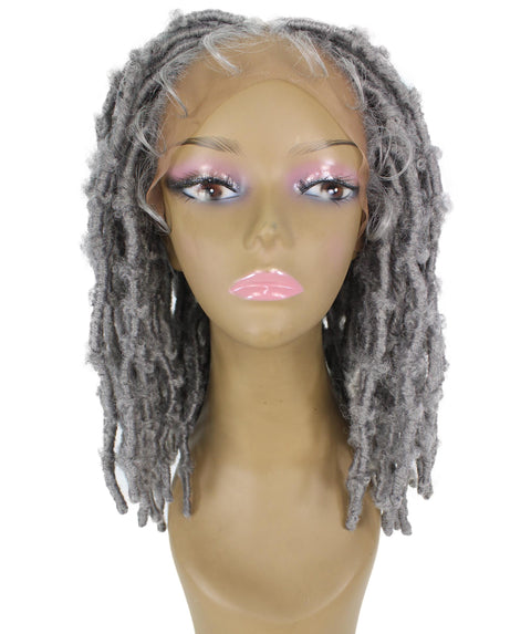 Dara Deep Grey with Light Grey Box Braids Lace Wig