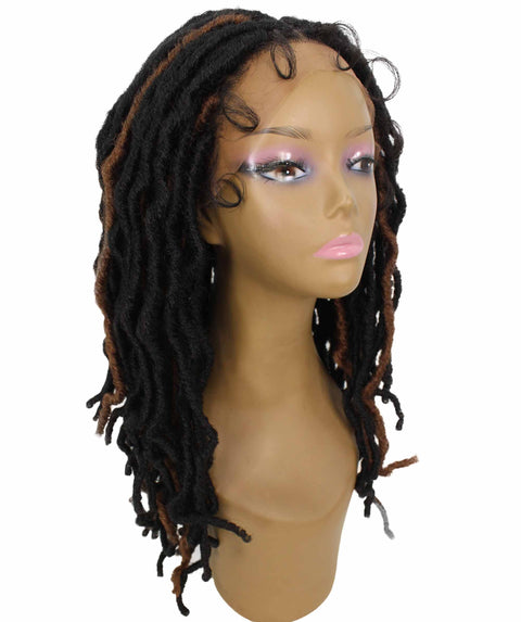 Dara Light Brown Ombre Box Braids Lace Wig