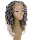Dara White Ombre Box Braids Lace Wig