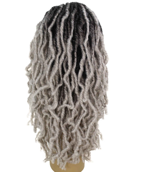 Dara Light Grey Ombre Box Braids Lace Wig