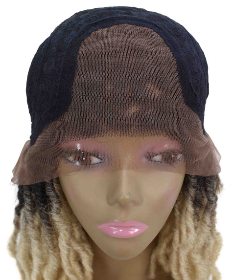 Remy Pink Human Hair Braided Honey Blonde Lace Front Wigs