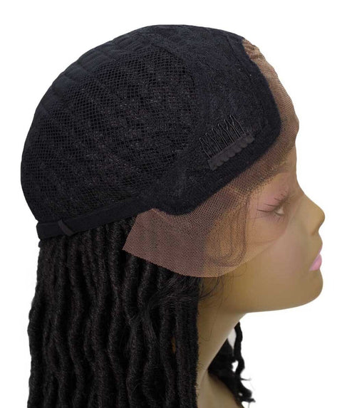 Human Hair Braided Lace Front Lightweight Wigs American