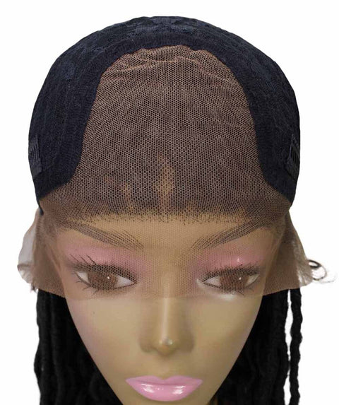 Human Hair Braided Lace Front Lightweight Wigs American