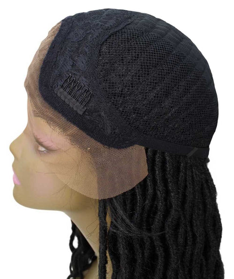 Human Hair Braided Lace Front Lightweight Wigs American