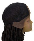 Human Hair Braided Lace Front Lightweight Wigs American