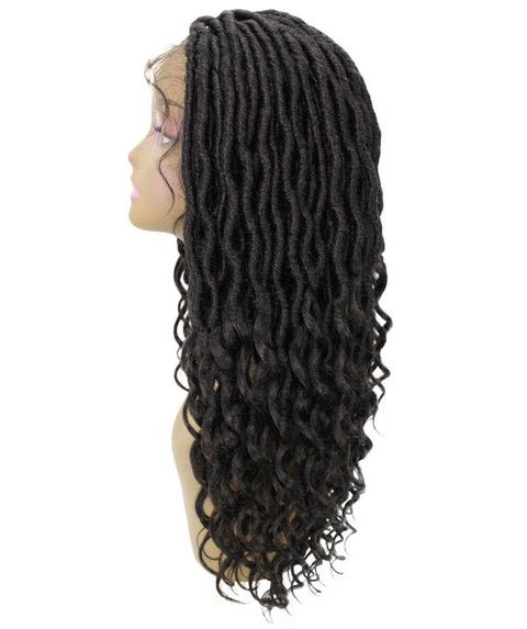 Andrea 25 Inch Natural Black Bohemian Braid wig