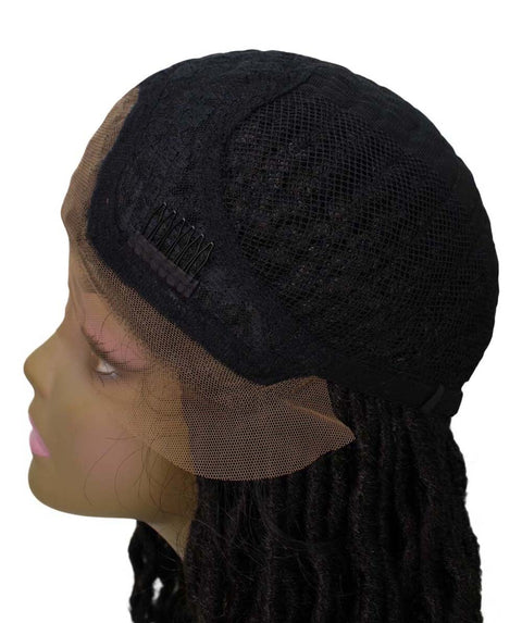 Human Hair Braided Lace Front Lightweight Wigs American