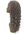Andrea 25 Inch Grey Bohemian Braid wig