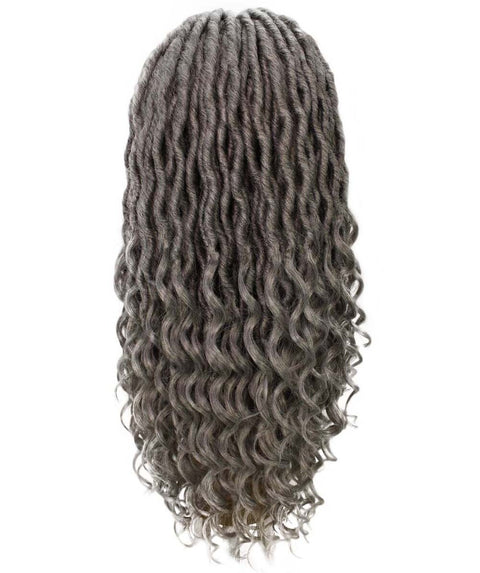 Andrea 25 Inch Grey Bohemian Braid wig