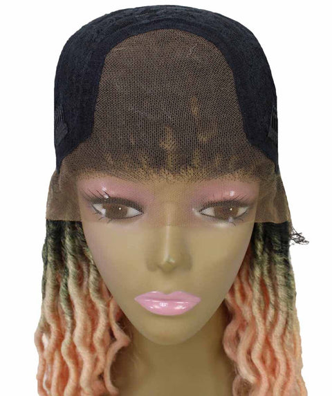 Andrea 25 Inch Light Pink Ombre Bohemian Braid wig
