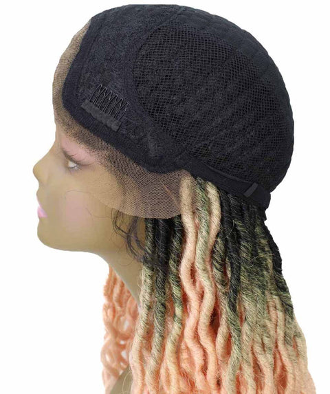 Human Hair Braided Lace Front Lightweight Wigs American