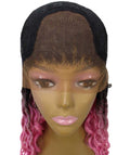 Andrea 25 Inch Dark Pink Ombre Bohemian Braid wig