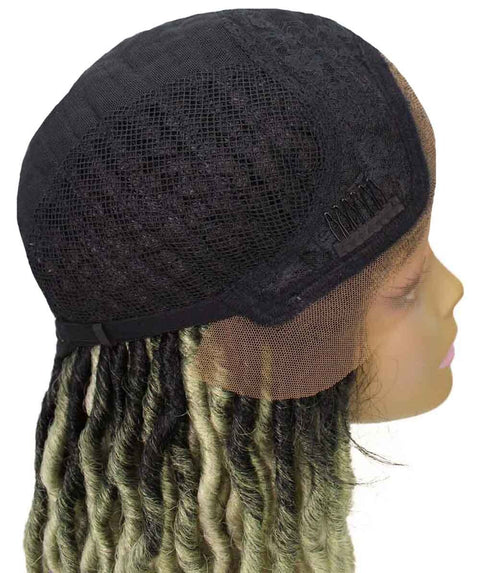 Human Hair Braided Lace Front Lightweight Wigs American