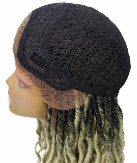 Human Hair Braided Lace Front Lightweight Wigs American