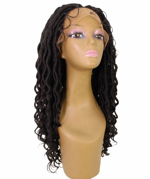 Human Hair Braided Lace Front Lightweight Wigs American