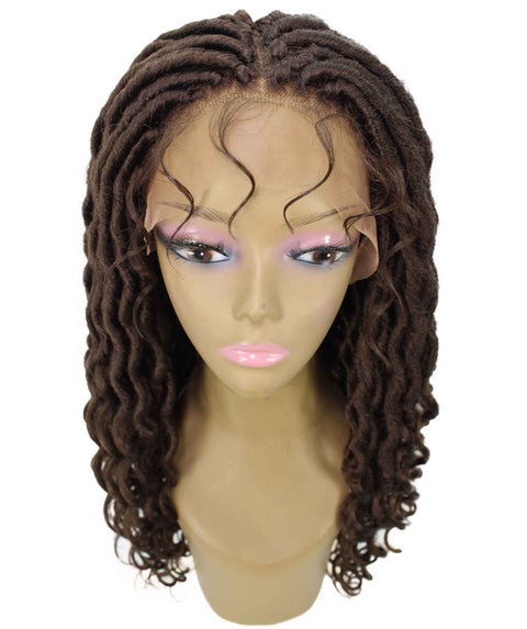 Human Hair Braided Lace Front Lightweight Wigs American