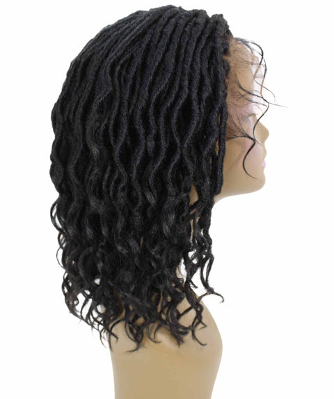 Andrea 15 Inch Black Bohemian Braid wig