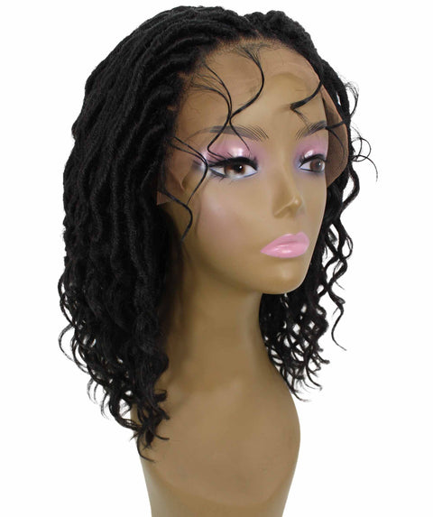 Andrea 15 Inch Black Bohemian Braid wig