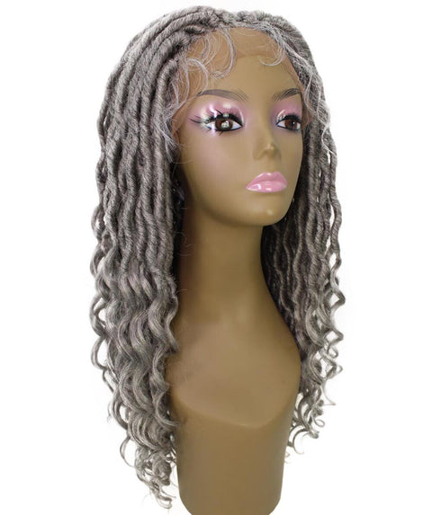Andrea 15 Inch Grey Bohemian Braid wig