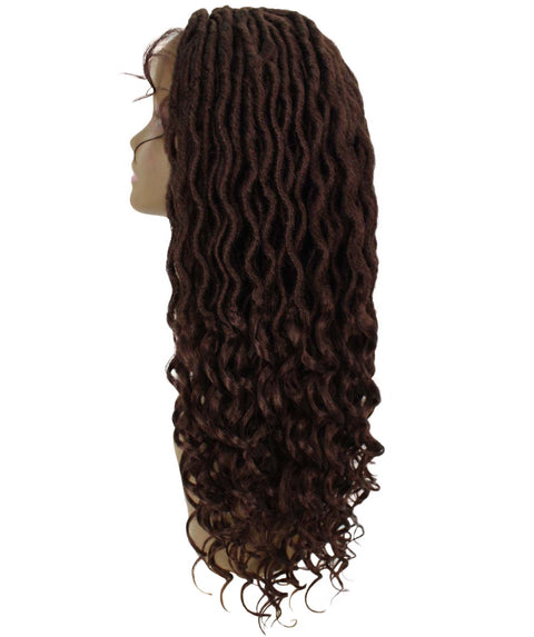 Andrea 15 Inch Dark Auburn Bohemian Braid wig
