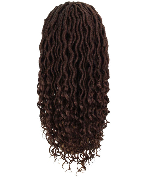 Andrea 15 Inch Dark Auburn Bohemian Braid wig