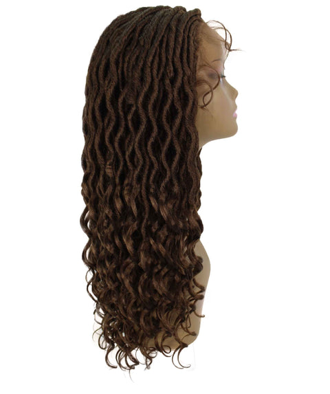 Andrea 15 Inch Mahogany Brown Bohemian Braid wig