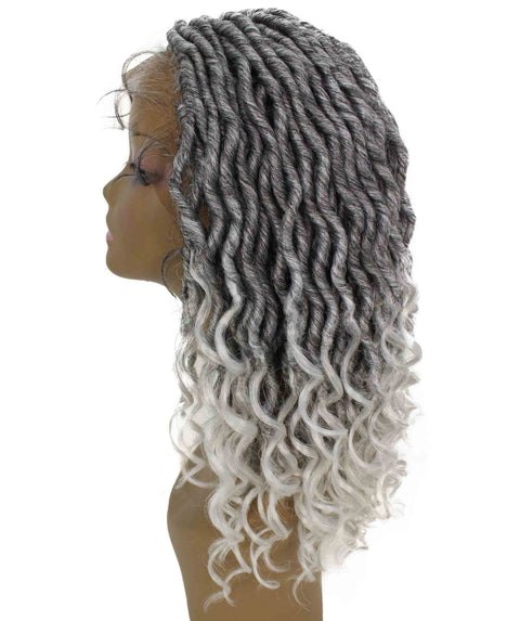 Andrea 15 Inch White Ombre Bohemian Braid wig