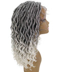 Andrea 15 Inch White Ombre Bohemian Braid wig