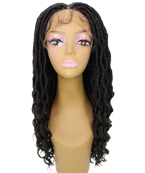 Andrea 19 Inch Black Bohemian Braid wig