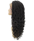 Andrea 19 Inch Natural Black Bohemian Braid wig