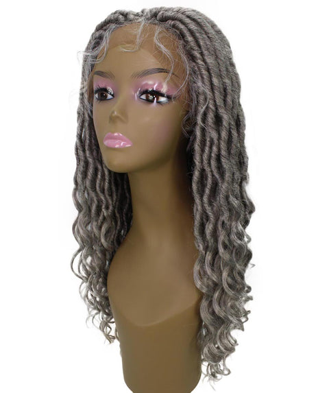 Andrea 19 Inch Grey Bohemian Braid wig