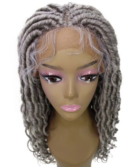 Andrea 19 Inch Grey Bohemian Braid wig