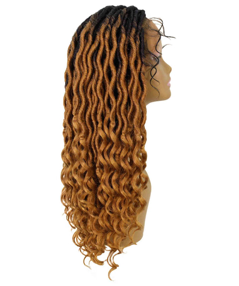 Andrea 19 Inch Honey Blonde ombre Bohemian Braid wig