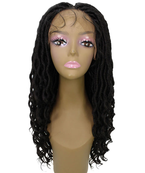Andrea 22 Inch Natural Black Bohemian Braid wig