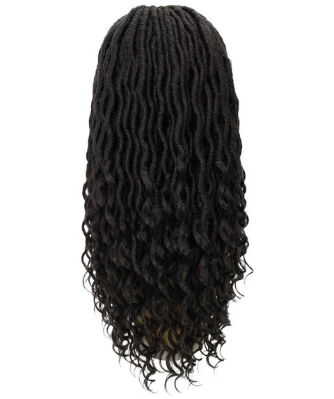 Andrea 22 Inch Natural Black Bohemian Braid wig