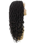 Andrea 22 Inch Natural Black Bohemian Braid wig