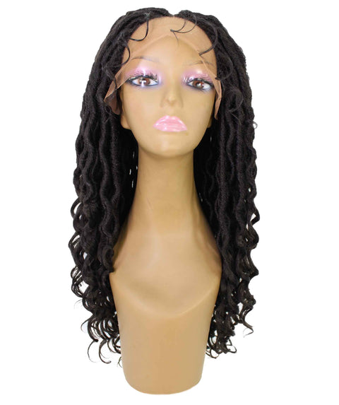 Andrea 22 Inch Dark Brown Bohemian Braid wig