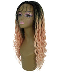 Andrea 22 Inch Light Pink Ombre Bohemian Braid wig