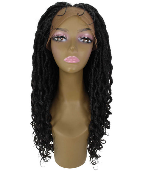 Andrea 22 Inch Salt & Pepper Grey Bohemian Braid wig