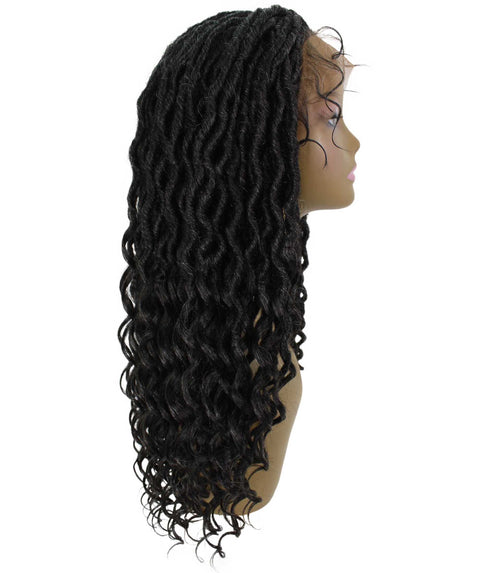 Andrea 22 Inch Salt & Pepper Grey Bohemian Braid wig