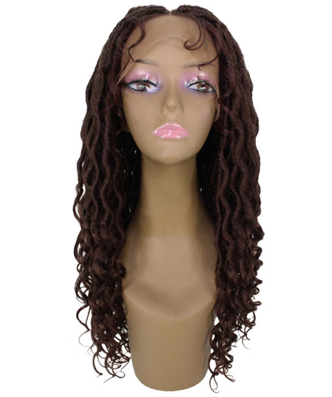Andrea 22 Inch Dark Auburn Bohemian Braid wig